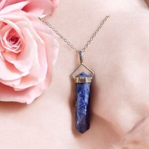 Gorgeous sodalite point pendant